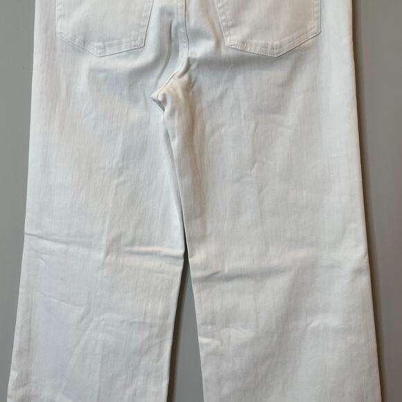 J.Crew 1996 Updated Denim Trouser Pant Wide Leg Dressy Date Trip CH679 White 24 - Picture 11 of 16